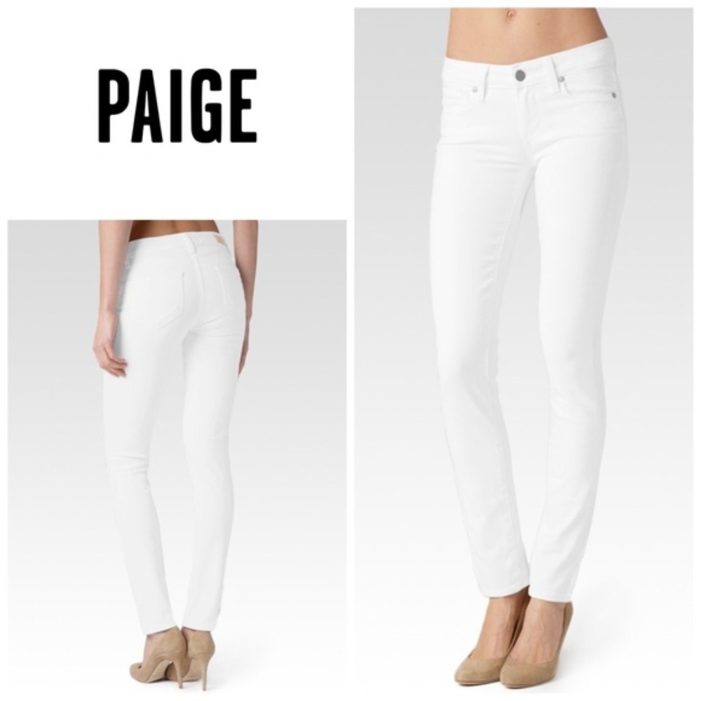 Paige Denim Skinny Jeans in Optic White